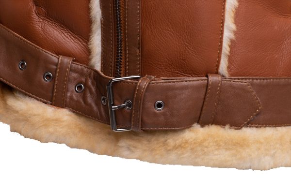 Alek's Biker Shearling Jacket with Fur Details - Image 10