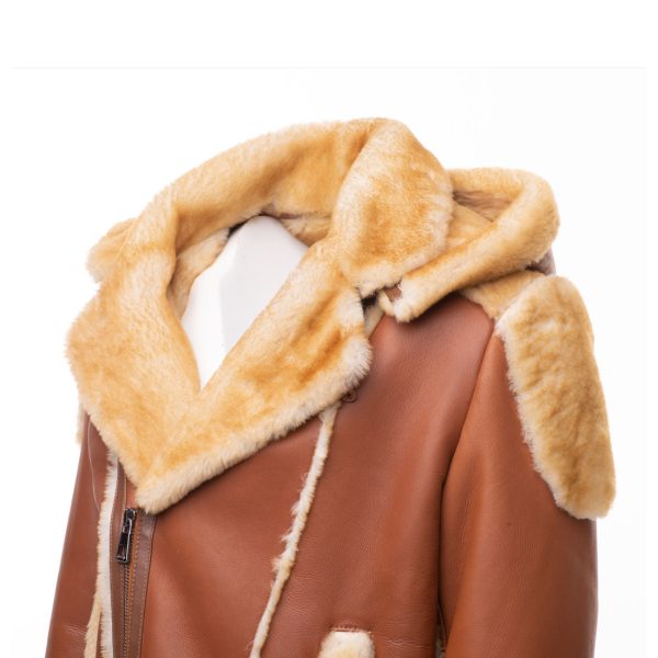 Alek's Biker Shearling Jacket with Fur Details - Image 6