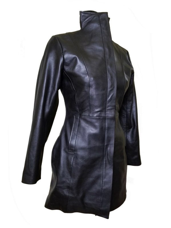 Nelly's women's long coat with wind flaps - Image 4