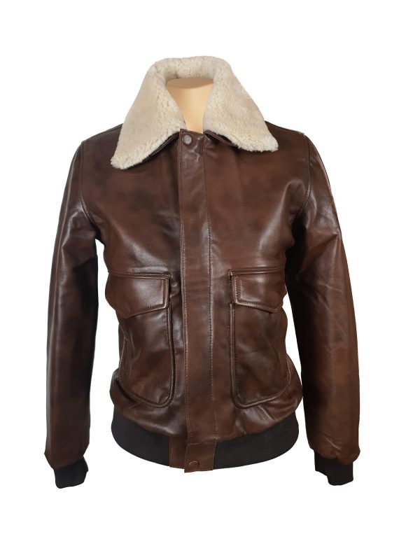 Winston's Leather Jacket with Fur collar - Image 2