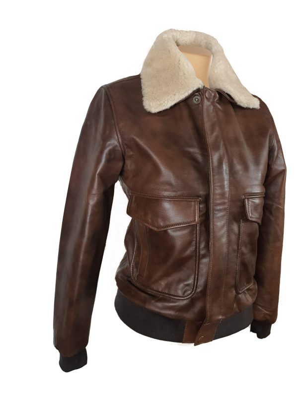 Winston's Leather Jacket with Fur collar - Image 3