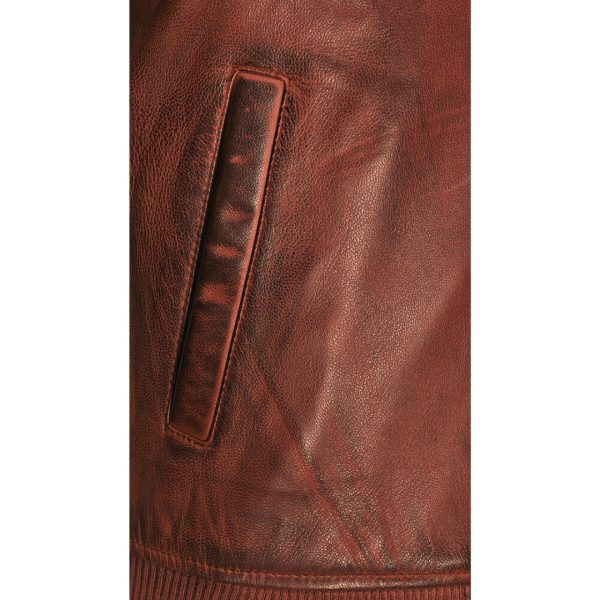 Boyd's Rust Leather Jacket with ribbed cuffs - Image 6