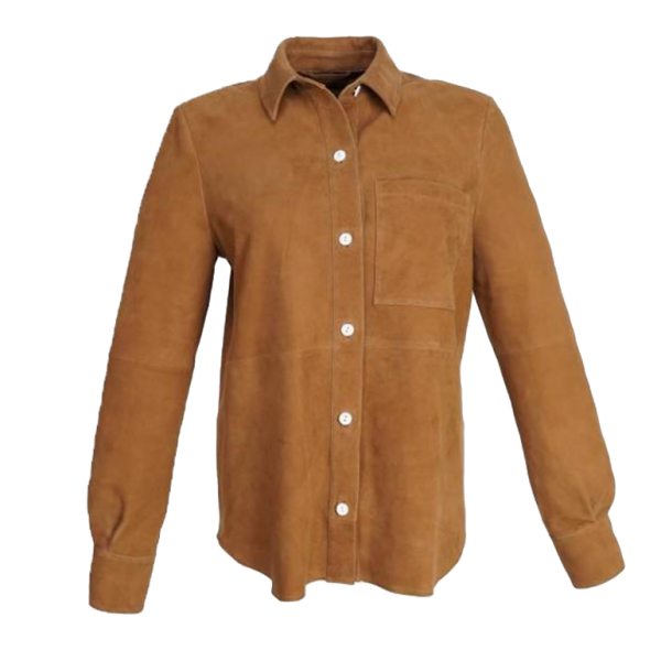 Luna Women's Tan suede shirt