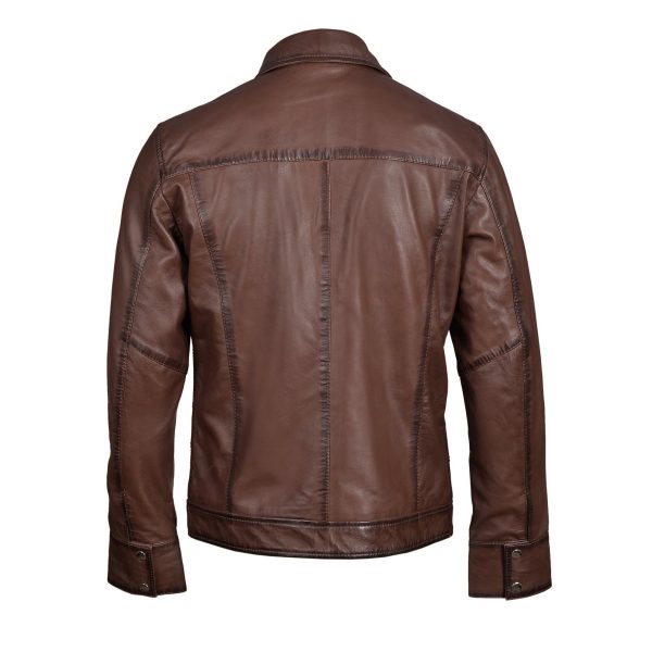 Thatchers premium hand waxed brown leather jacket - Image 4