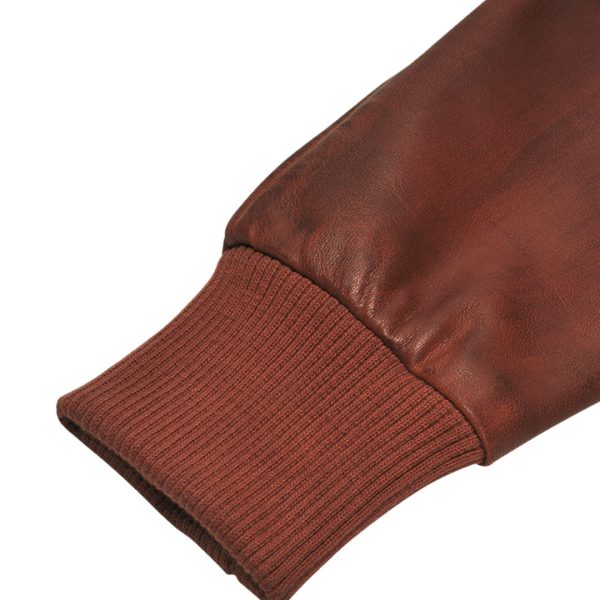 Boyd's Rust Leather Jacket with ribbed cuffs - Image 7