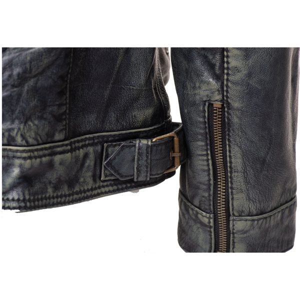 Grayson stone wash Cafe Racer jacket - Image 8