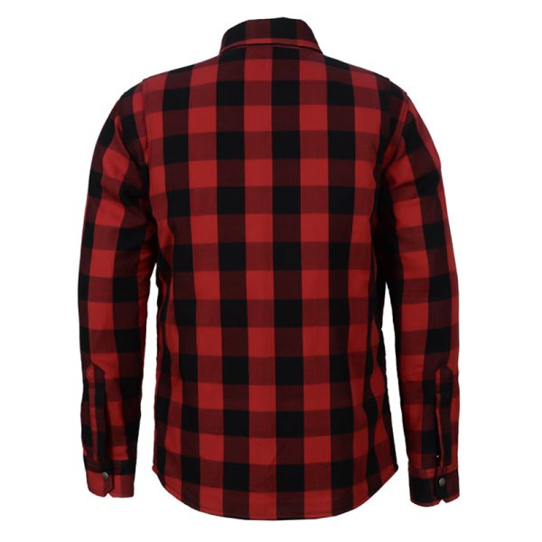 Red Moto Rider armored motorcycle flannel shirt - Image 2