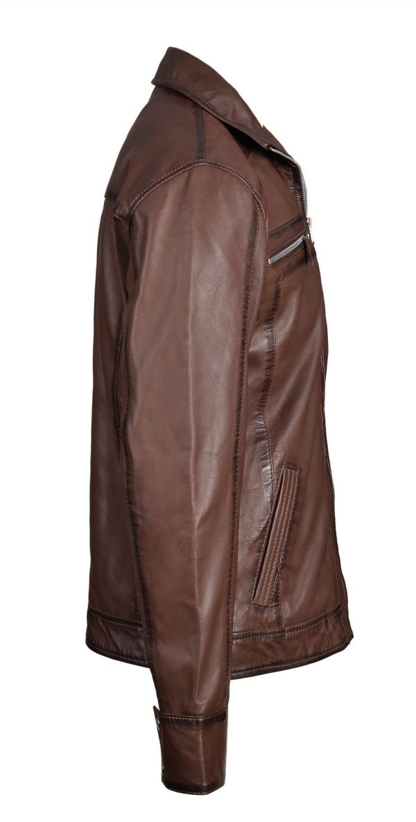 Thatchers premium hand waxed brown leather jacket - Image 5