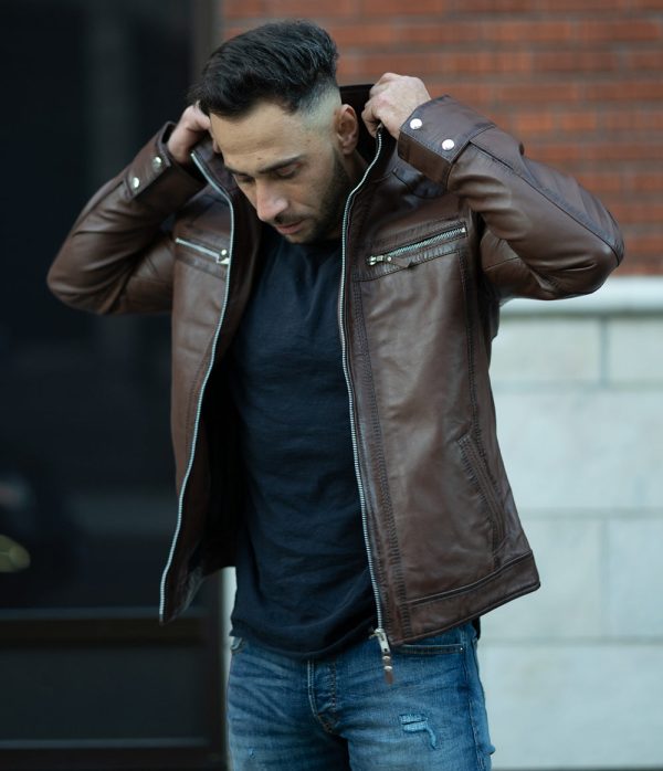 Thatchers premium hand waxed brown leather jacket - Image 3