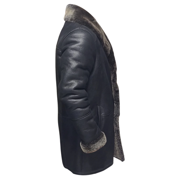 Hal Park's Black Traditional shearling sheepskin coat - Image 2