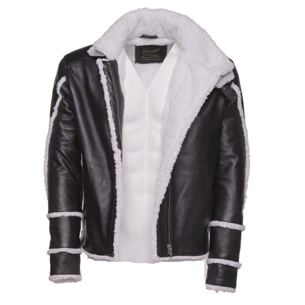 Harry's Sherpa Leather jacket with double collar - Image 2