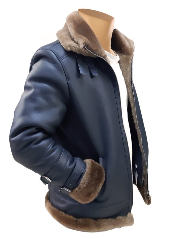 Viktor's black Aviator bomber shearling jacket - Image 12