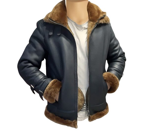 Viktor's black Aviator bomber shearling jacket - Image 11