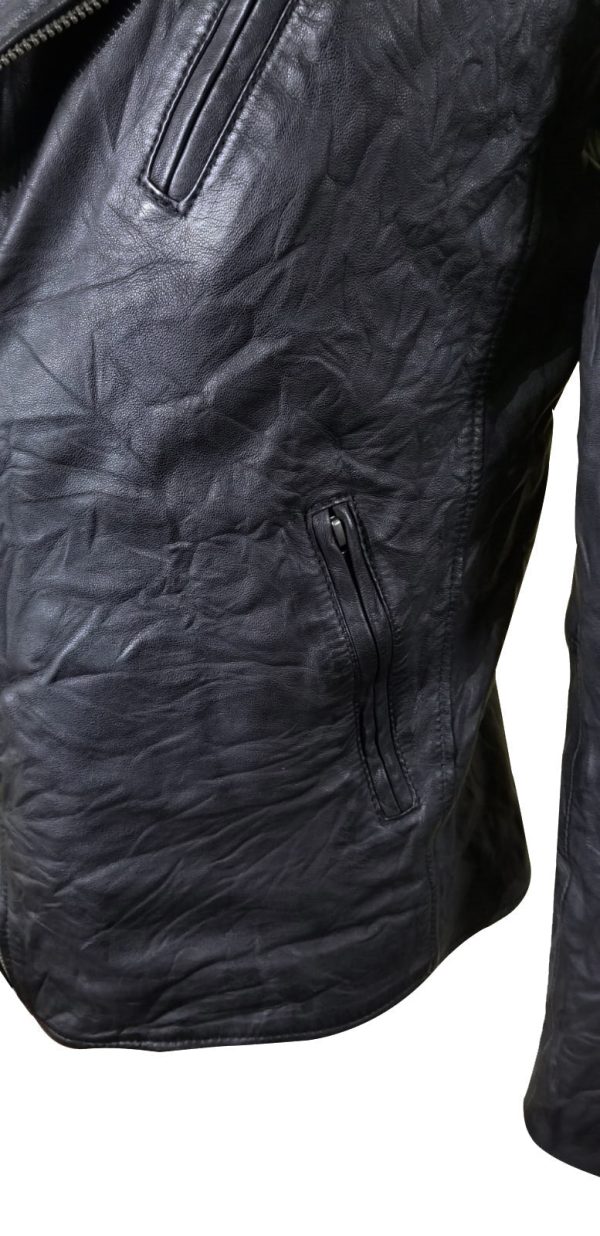 New Wrinkled Texture Leather jacket - Image 3