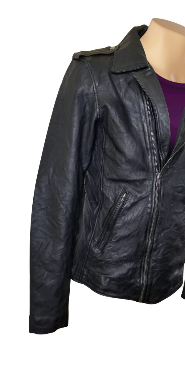 New Wrinkled Texture Leather jacket - Image 4