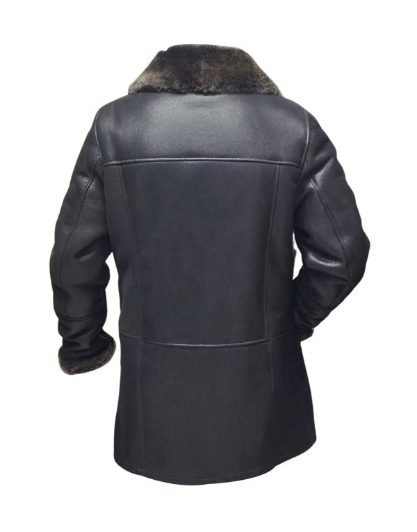 Hal Park's Black Traditional shearling sheepskin coat - Image 3