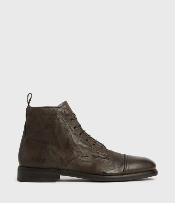 Harland brown leather boots for men