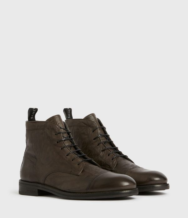 Harland brown leather boots for men - Image 4