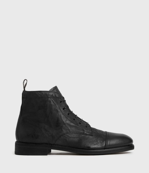 Harland black leather boots for men - Image 2