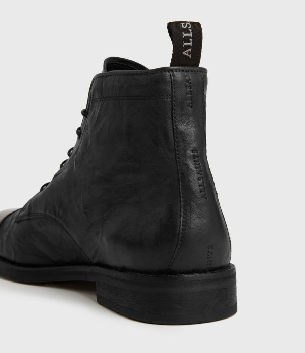 Harland black leather boots for men - Image 3