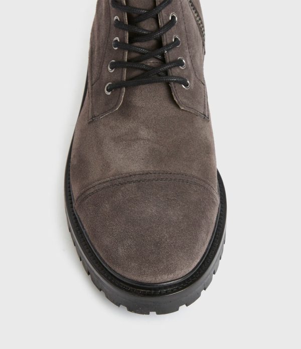 Piero grey suede boots for men - Image 3