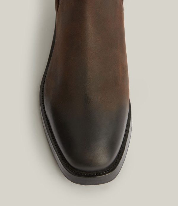 Eli brown leather boots for men - Image 2