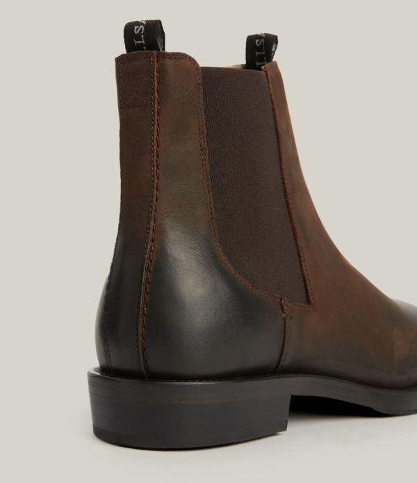 Eli brown leather boots for men - Image 3