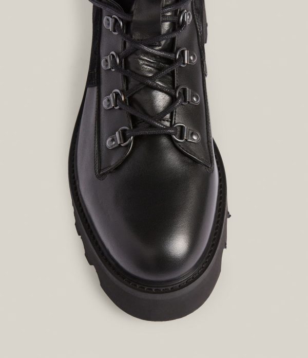 Kai black leather boots for men - Image 2