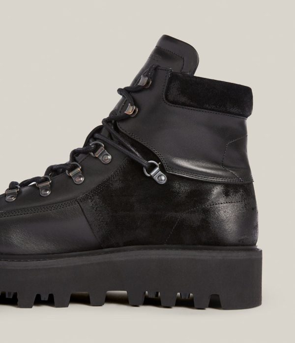 Kai black leather boots for men - Image 3