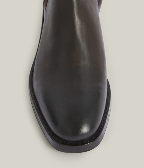 Eli black leather boots for men - Image 2