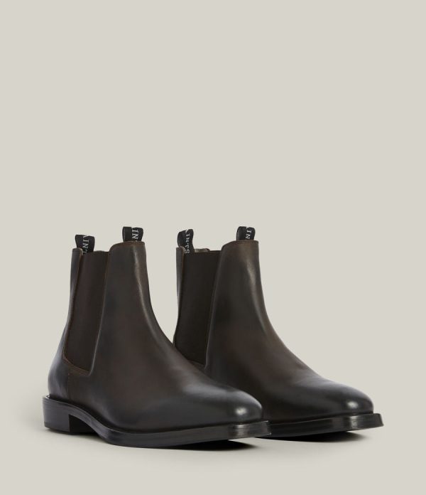 Eli black leather boots for men - Image 4