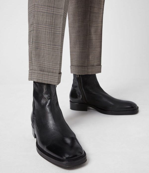 Seth black leather boots for men - Image 2