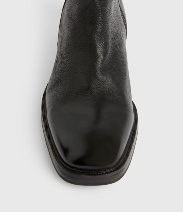 Seth black leather boots for men - Image 4