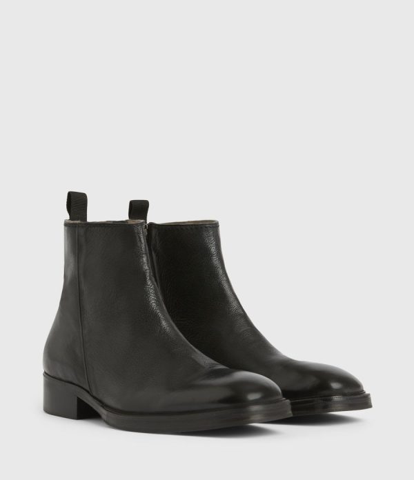 Seth black leather boots for men - Image 3