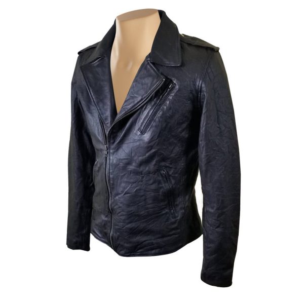 New Wrinkled Texture Leather jacket - Image 2