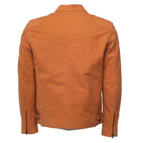 Steve's nubuck leather plain moto style jacket - Image 2