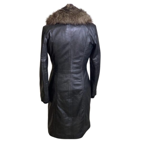 Ella's Timeless Fox Fur trim Trench coat - Image 3