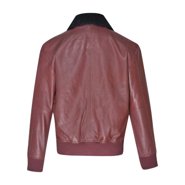 Justin's Burgundy A2 Bomber jacket - Image 2