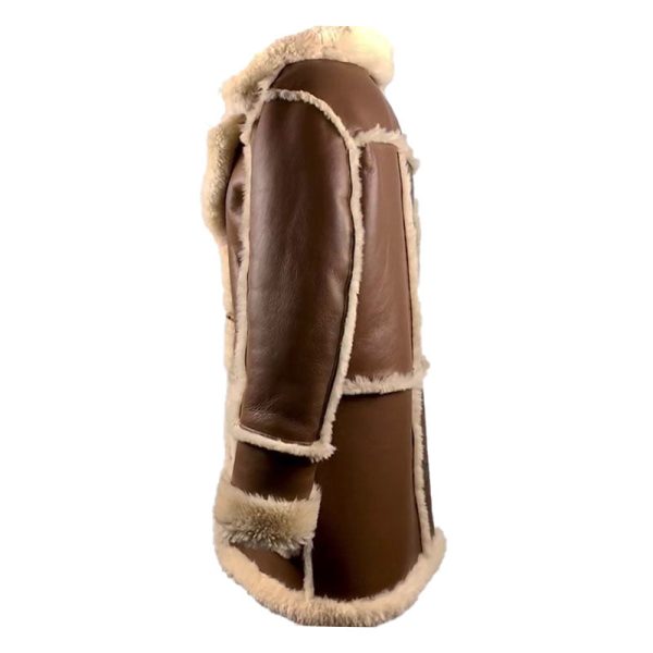 Brock's Brown shearling overcoat - Image 5