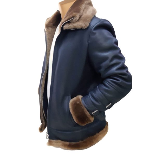 Viktor's black Aviator bomber shearling jacket - Image 10