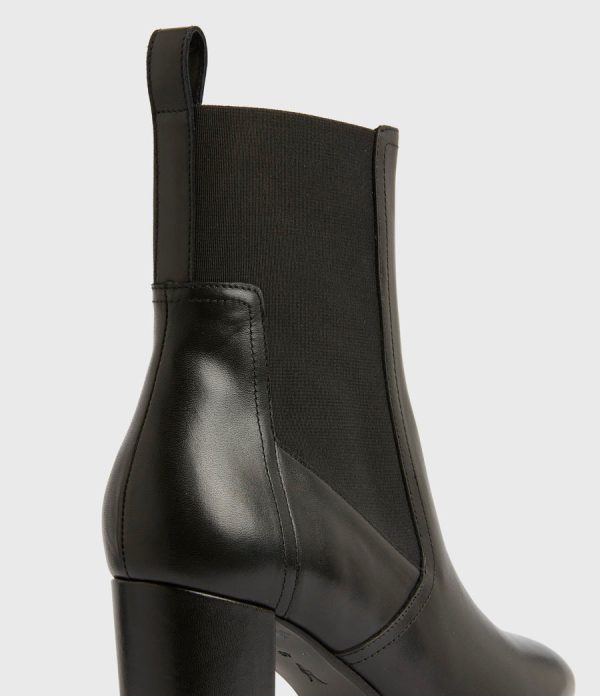 Sahara black leather boots for women - Image 4